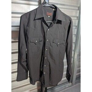Vintage Plains Western Wear Pearl Snap Button Up LS Small Shirt